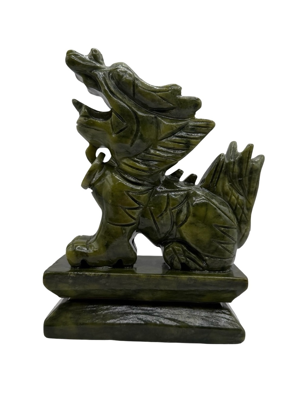 Qilin jade figurine Feng Shui 2.46lbs